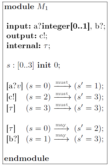 Fig. 3: An example module specication.