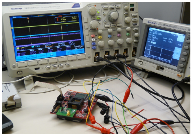 Fig. 8. Hardware setup with MSP430F5438 experimenters board.