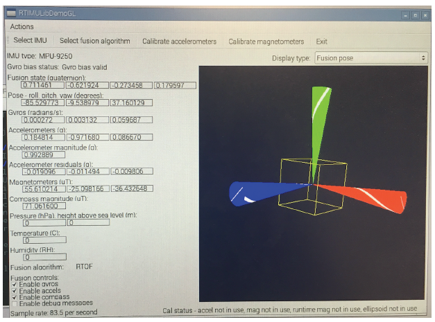 Figure 4.2: IMU initial test