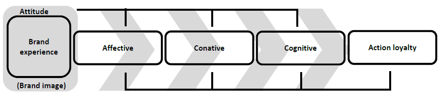 Figure 1: Loyalty phases. Own illustration based on Oliver’s Loyalty phases (1999, p. 35)