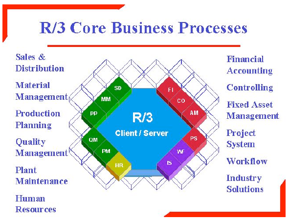 Figure 1. SAP R3 Core Business Processes Modules