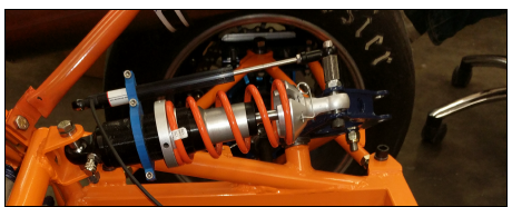 Figure 8: AiM Potentiometer Mounted to the Rear Shock