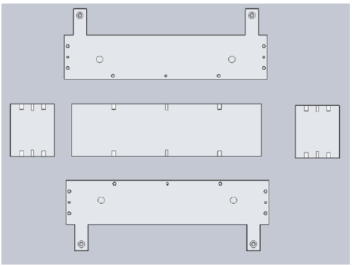 Figure 25 – Bath frame components