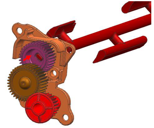 Figure 3. Final Design Adjustments: Reducing the Internal Hub and Agitator Shaft Length