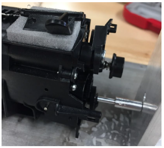 Figure 12. Gear Failure Test with Reduced Deflection Trial Run with Steel Shaft and One Aluminum Support Pin at 112 mN-m Load.