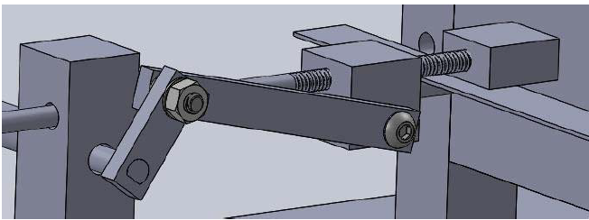 Figure 20. Pusher arm used to push the previously cut caramel into the parchment paper.