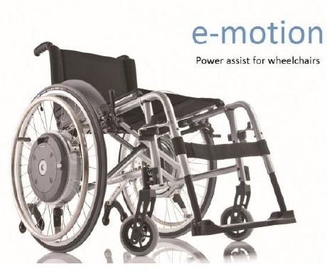 Figure 1: Alber e-motion power assist wheelchair.