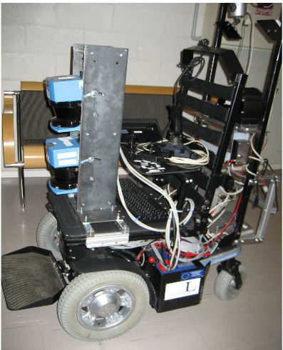 Figure 6 : The Mica wheelchair with the two lasers in the front