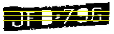 Figure 1. Segmented region with three scan lines