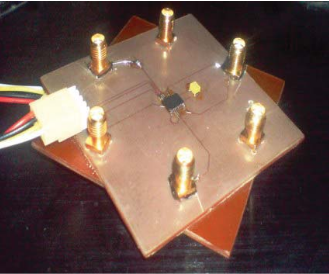 Fig.3. RF PCB with Analog devices ADG 904 RF switches