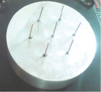 Fig.4. Designed seven element parasitic switched array antenna