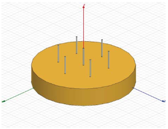 Fig.5. Simulated antenna model