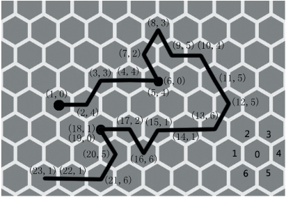 Fig.5. Random pedestrian’s trajectory