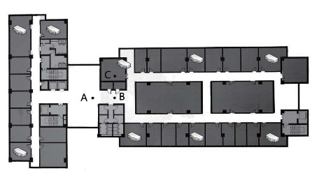 Fig.1. Floor plan of localization environment