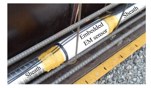 Figure 3. Installation of an embedded EM sensor