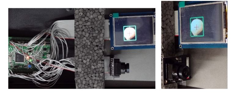 Figure 1. The camera module, the board processor and the auxiliary color LCD