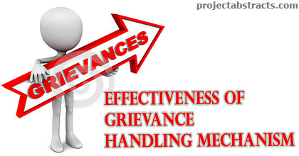 Effectiveness of Grievance Handling Mechanism 